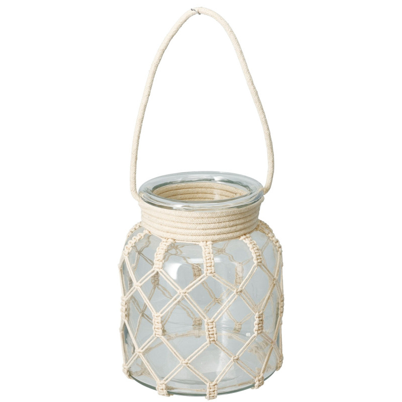 Ljushållare Lykta Glas Rep 17 cm