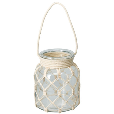 Ljushållare Lykta Glas Rep 17 cm