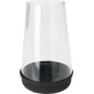 Ljushållare Svart Glas Metall 16 cm Ljushållare Svart Glas Metall 16 cm