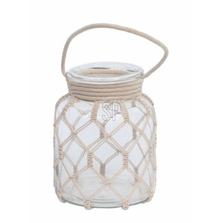 Ljushållare Lykta Glas Rep 17 cm