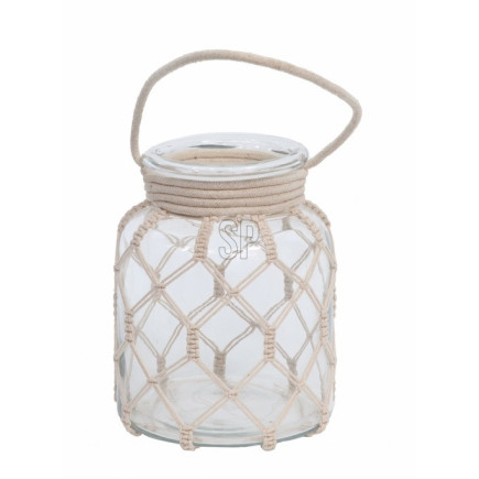 Ljushållare Lykta Glas Rep 17 cm