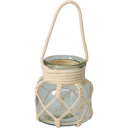 Ljushållare Lykta Glas Rep 12 cm