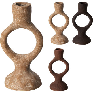 Ljusstake Metall Rödbrun 17 cm