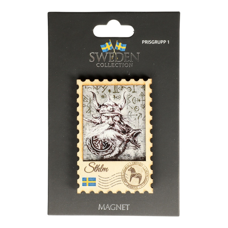 Souvenir Magnet Frimärke Viking