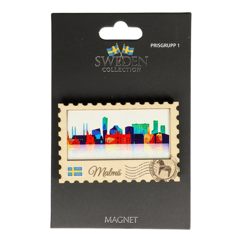Souvenir Magnet Frimärke Malmö Stad