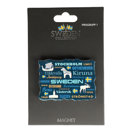 Souvenir Magnet Svenska städer