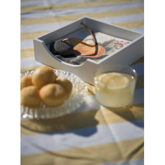 Servetthållare Servettlåda Vit med tyngd 20 cm