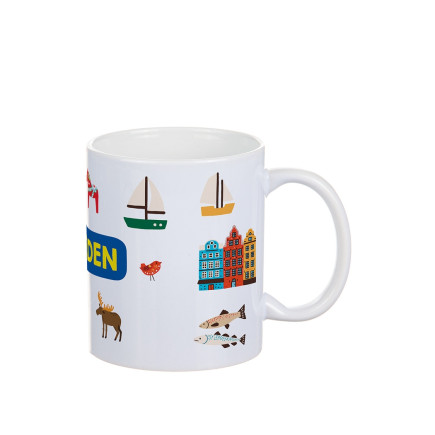 Mugg Sverige Sweden Souvenir Keramik 10 cm