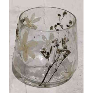 Ljushållare Blommor Glas 11 cm