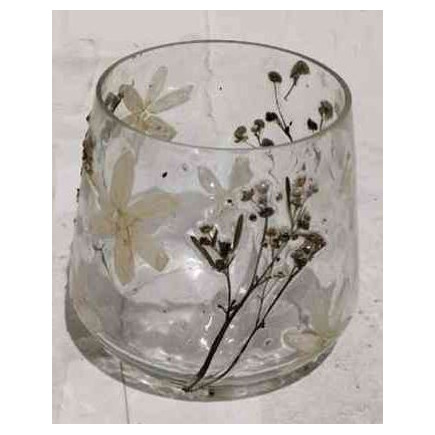Ljushållare Blommor Glas 11 cm