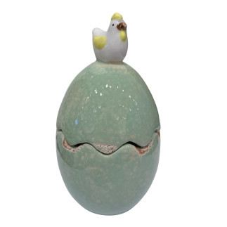 Påskägg Godisskål Grön Porslin 14 cm