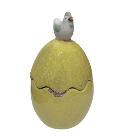 Påskägg Godisskål Gult Porslin 14 cm