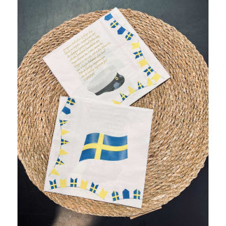 Servett Student med Studentsång 20-pack 33x33cm