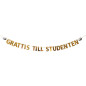 Vimpel Girlang Banér Student Guld 12 cm Vimpel Girlang Banér Student Guld 12 cm
