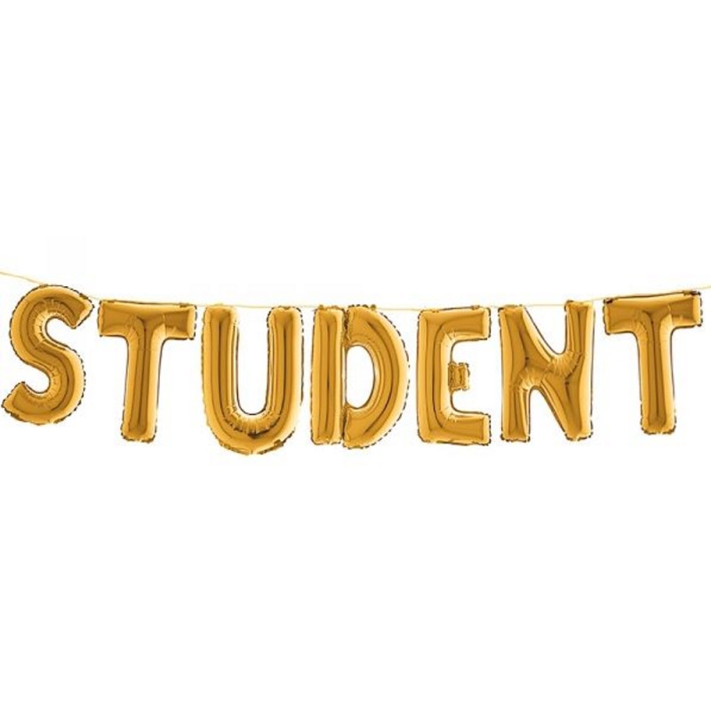 Student Folieballong Guld 40 cm Student Folieballong Guld 40 cm