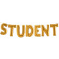 Student Folieballong Guld 40 cm Student Folieballong Guld 40 cm