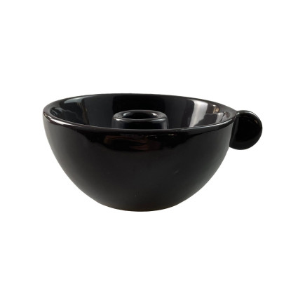 Ljusstake Keramik Svart 13 cm