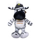 Student Zebra Vit/Svart med band 14 cm Student Zebra Vit/Svart med band 14 cm