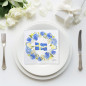 Servetter Svensk Flagga Krans 33x33cm Servetter Svensk Flagga Krans 33x33cm