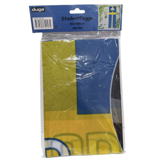 Flagga Sverige Fasad Textil Student 90x180 cm