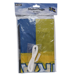 Flagga Sverige Fasad Textil Student 90x180 cm