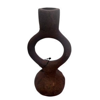 Ljusstake Metall Rödbrun 17 cm