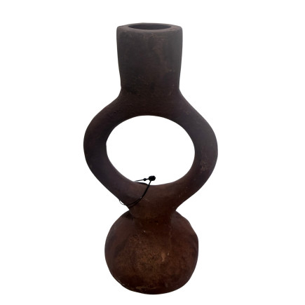 Ljusstake Metall Rödbrun 17 cm