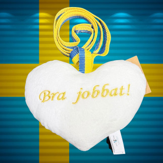 Hjärta Student Vitt 12x15 cm