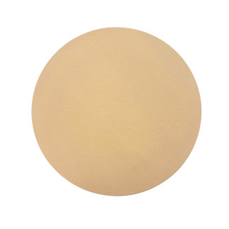 Underlägg Runt Läderlook Beige/Svart