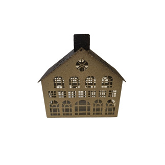 Lykta Hus Gråbeige 26 cm