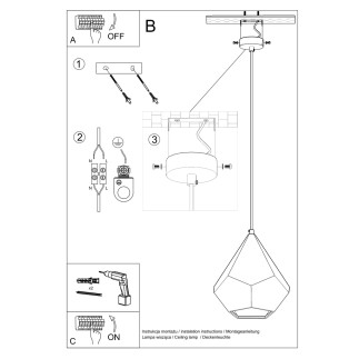 Keramisk hängande lampa PAVLUS