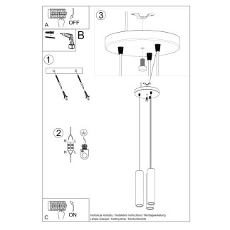 Hängande lampa LINO 3P