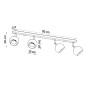 Taklampa OCULARE 4L svart