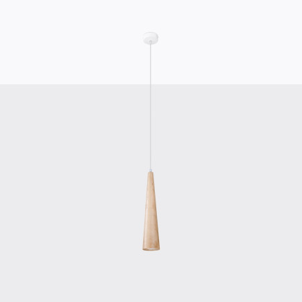 Pendel lampa SULA 1 naturträ