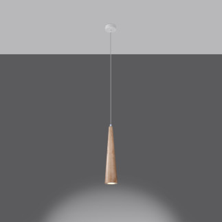 Pendel lampa SULA 1 naturträ