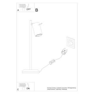 Bordslampa RING svart