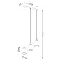 Pendel lampa ALINO 3 svart