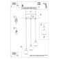 Pendel lampa ALINO 3 svart