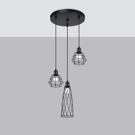 Taklampa SUBA 3P svart
