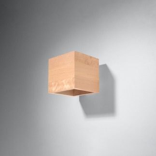 Vägglampa QUAD naturträ