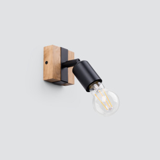 Vägglampa ZUCA svart