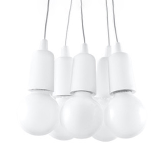Pendel lampa DIEGO 5 vit