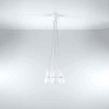Pendel lampa DIEGO 5 vit