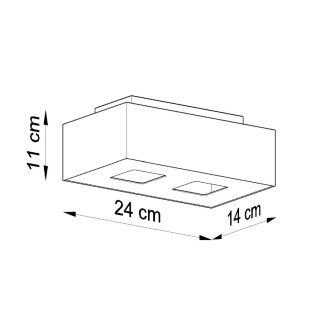 Taklampa MONO 2 vit