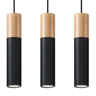 Pendel lampa PABLO 3 svart