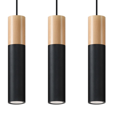 Pendel lampa PABLO 3 svart