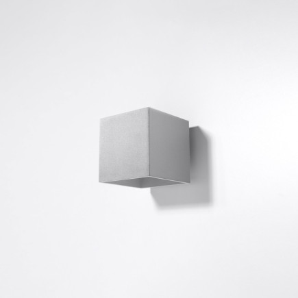 Vägglampa QUAD 1 grå