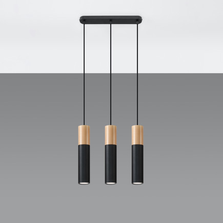 Pendel lampa PABLO 3 svart