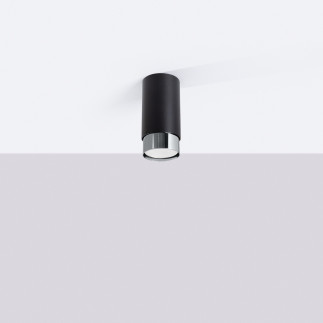 Taklampa NERO 12,5 svart/krom