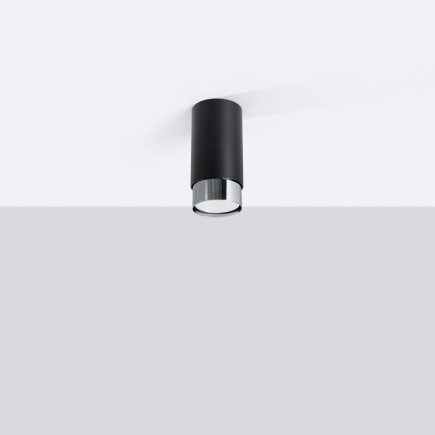 Taklampa NERO 12,5 svart/krom